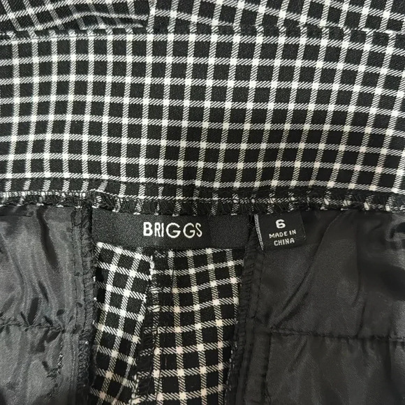 Briggs Elastic Waist Checkered Pants Size 6 - Picture 9 of 11